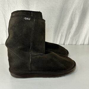 EMU Australia Bronte Winter Boots Womens Size US 5 M Suede Wool Lining Brown